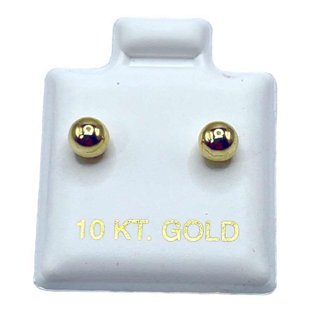 Gold 10k solid gold 5mm screw back